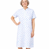 Chemise de nuit femme senior médicalisée ouverture dos par pressions