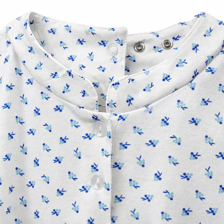 Chemise de nuit femme senior médicalisée ouverture dos par pressions