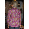 Chemise médicalisée femme senior ouverture dos coloris bordeaux vue dos