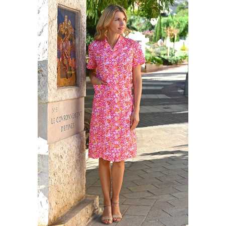 Robe médicalisée pour femme âgée - Ouverte dans le dos par pressions