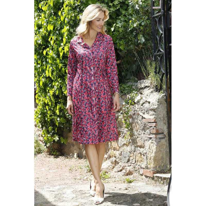Robe médicalisée ouverte dans le dos par pression - motif 2