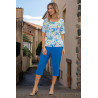 Grenouillère courte été femme dependante coloris bleu