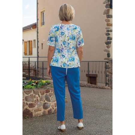 Grenouillère longue de jour femme dépendante coloris bleu dos