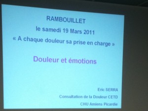 slide de présentation "Douleur et émotions"