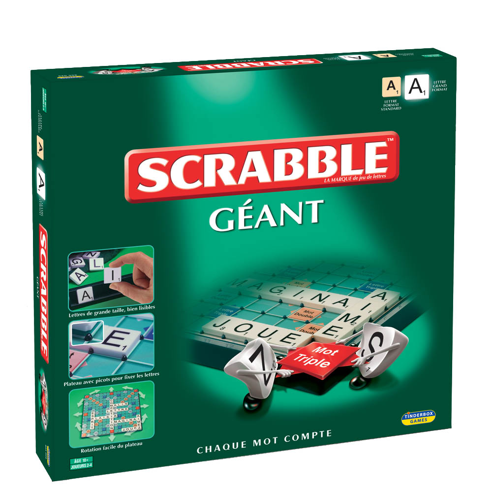 Scrabble Géant à grosses lettres - boîte