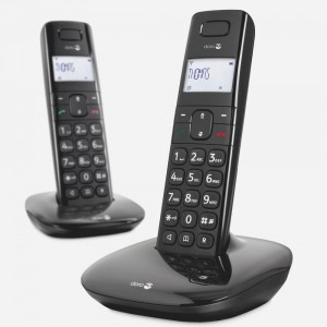 Duo de téléphones Doro Comfort 1010 en noir