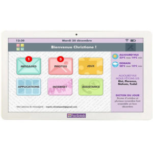 Tablette simplifiée face-accueil