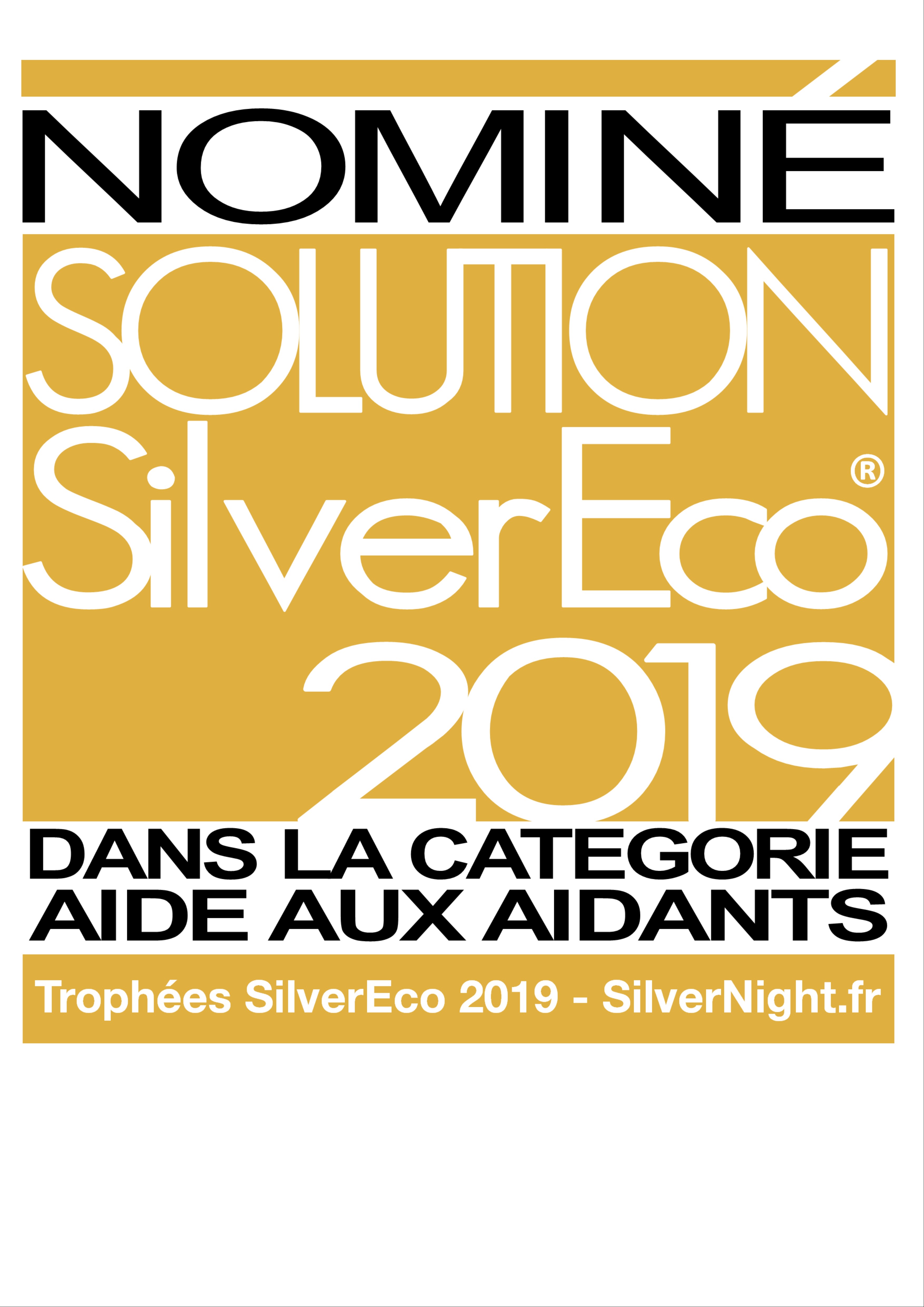 affiche des nominations pour la solution silvereco 2019 dans la catégorie aide aux aidants