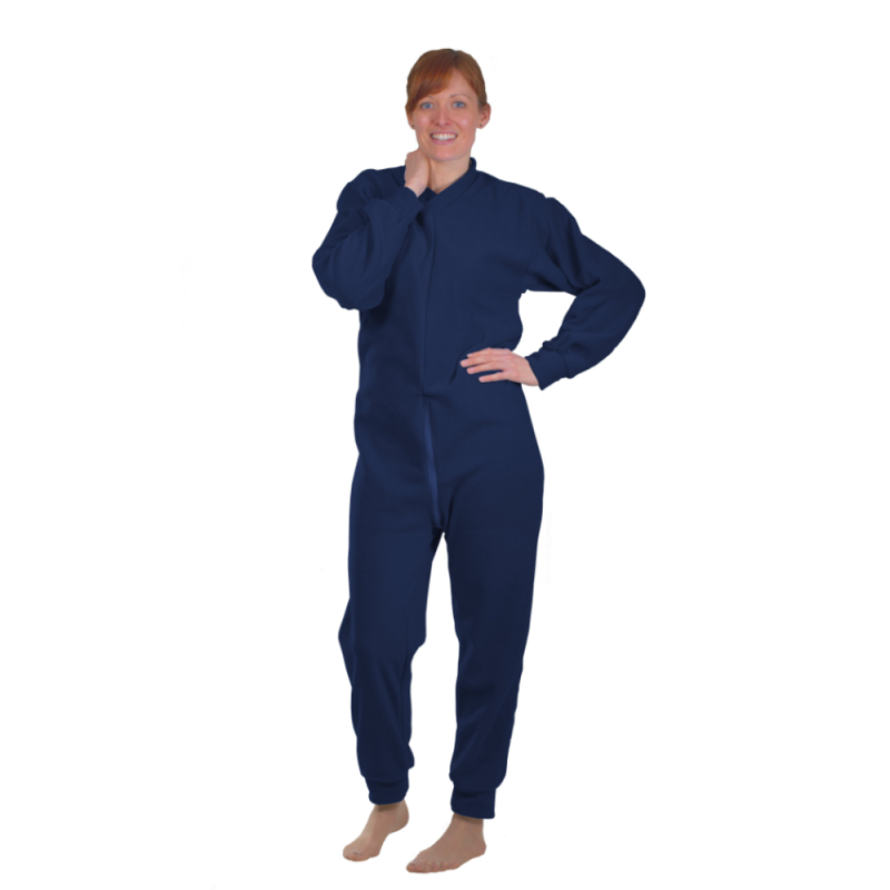 Grenouillère polaire femme chaude molleton médicalisée ouverture dos 